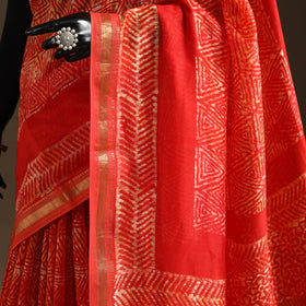 Chanderi silk hand batik saree 04 - handcrafted