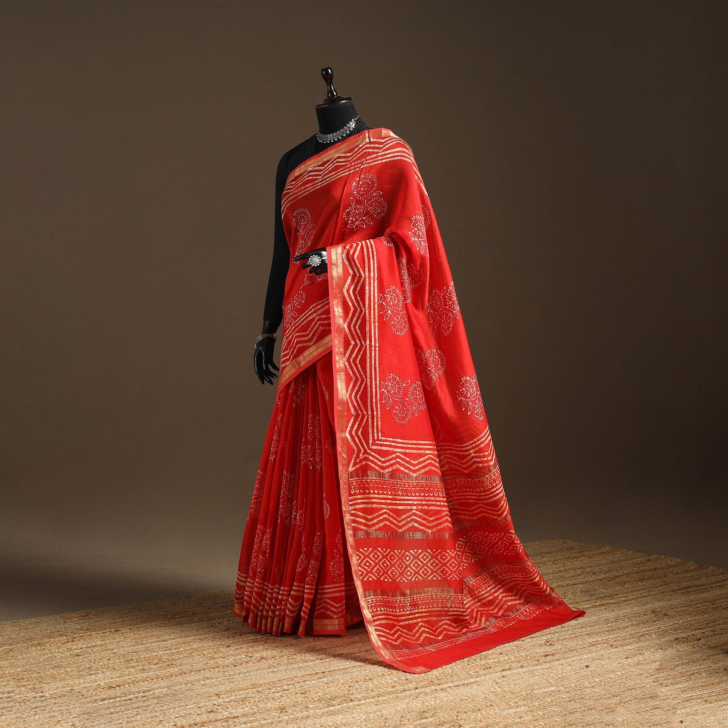 Chanderi silk hand batik saree 14 - handcrafted