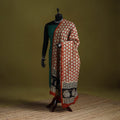Red - chanderi silk hand bagru dupatta with zari border 22