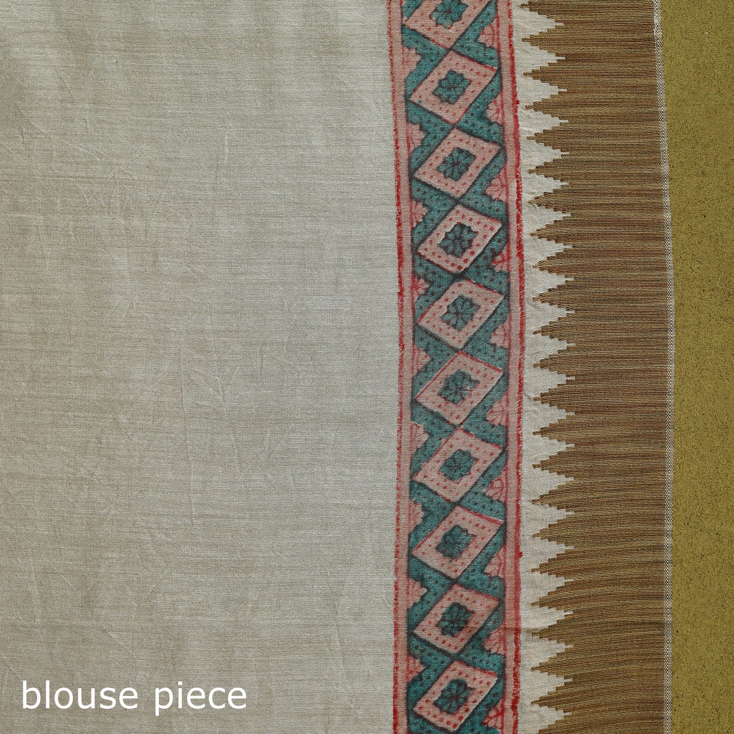 Chanderi silk hand sanganeri saree with ghicha border 18