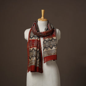 Chanderi silk handloom natural dyed bagru stole 09