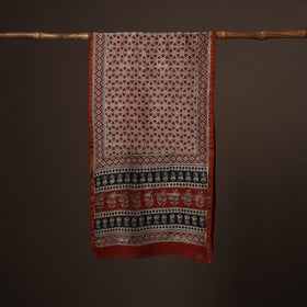 Chanderi silk handloom natural dyed bagru stole 10