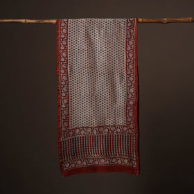 Chanderi silk handloom natural dyed bagru stole 11
