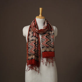 Chanderi silk handloom natural dyed bagru stole 13