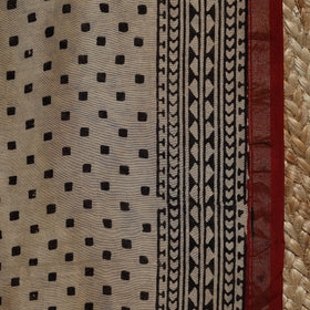 Chanderi silk natural dyed hand block dabu bagru print