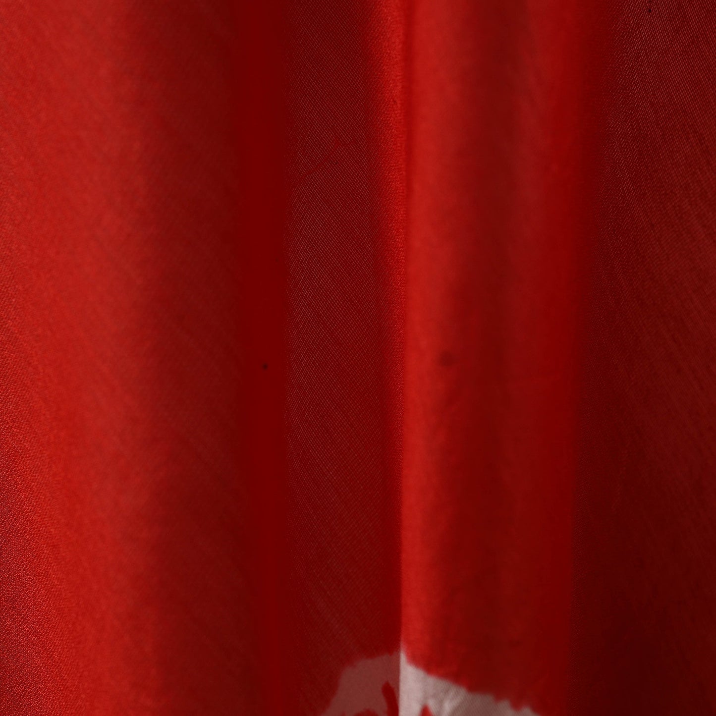 Red - chanderi silk tie-dye shibori fabric 09 - handcrafted