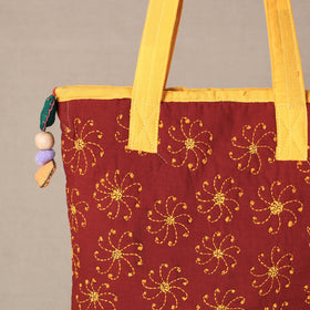 Red Chandi Maati Tagai Work Tote Bag
