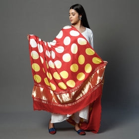  Clamp Dyed Shibori Modal Silk Dupatta with Zari Border Online at iTokri.com