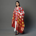  Clamp Dyed Shibori Modal Silk Dupatta with Zari Border Online at iTokri.com