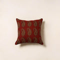 Red - cotton bagh cushion cover 64 - handcrafted