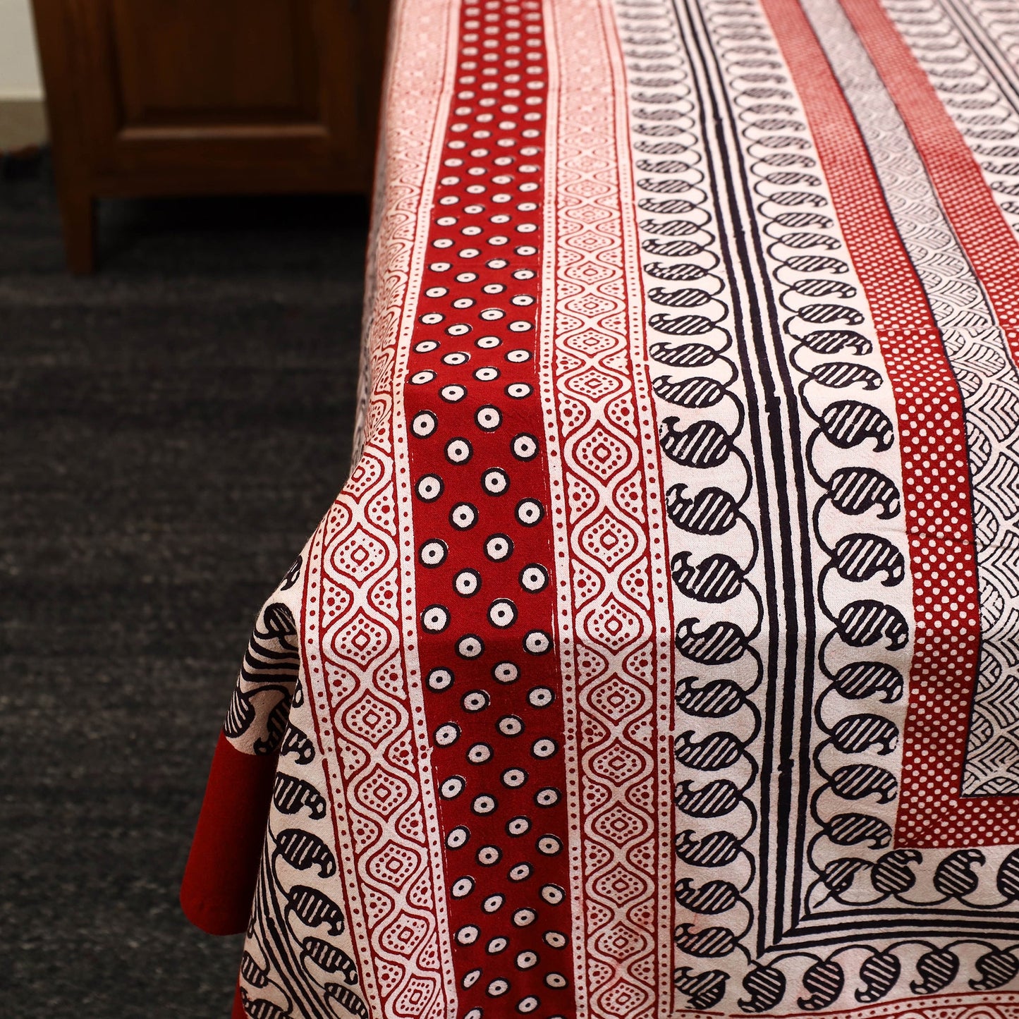 Block Print Cotton Bagh Double Bed Sheet (108 x 90 in) 01