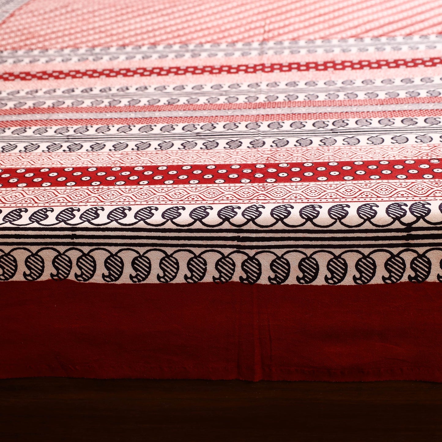 Block Print Cotton Bagh Double Bed Sheet (108 x 90 in) 01