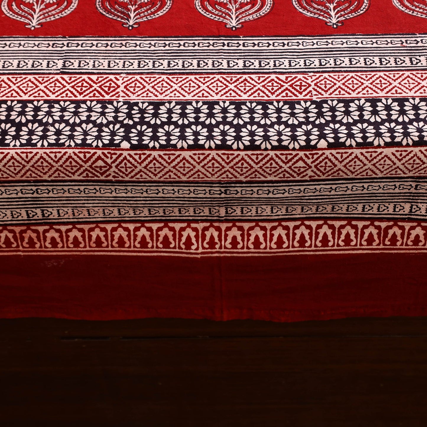 Red - cotton bagh double bed sheet (108 x 90 in) 07
