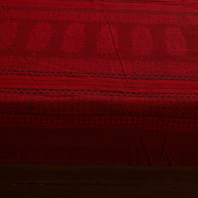 Buy Red Block Print Cotton Bagh Double Bed Sheet Online