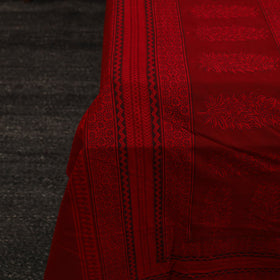 Buy Red Block Print Cotton Bagh Double Bed Sheet Online