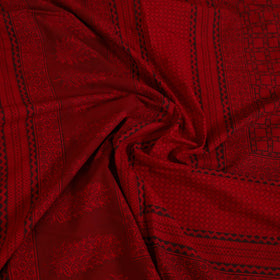 Buy Red Block Print Cotton Bagh Double Bed Sheet Online