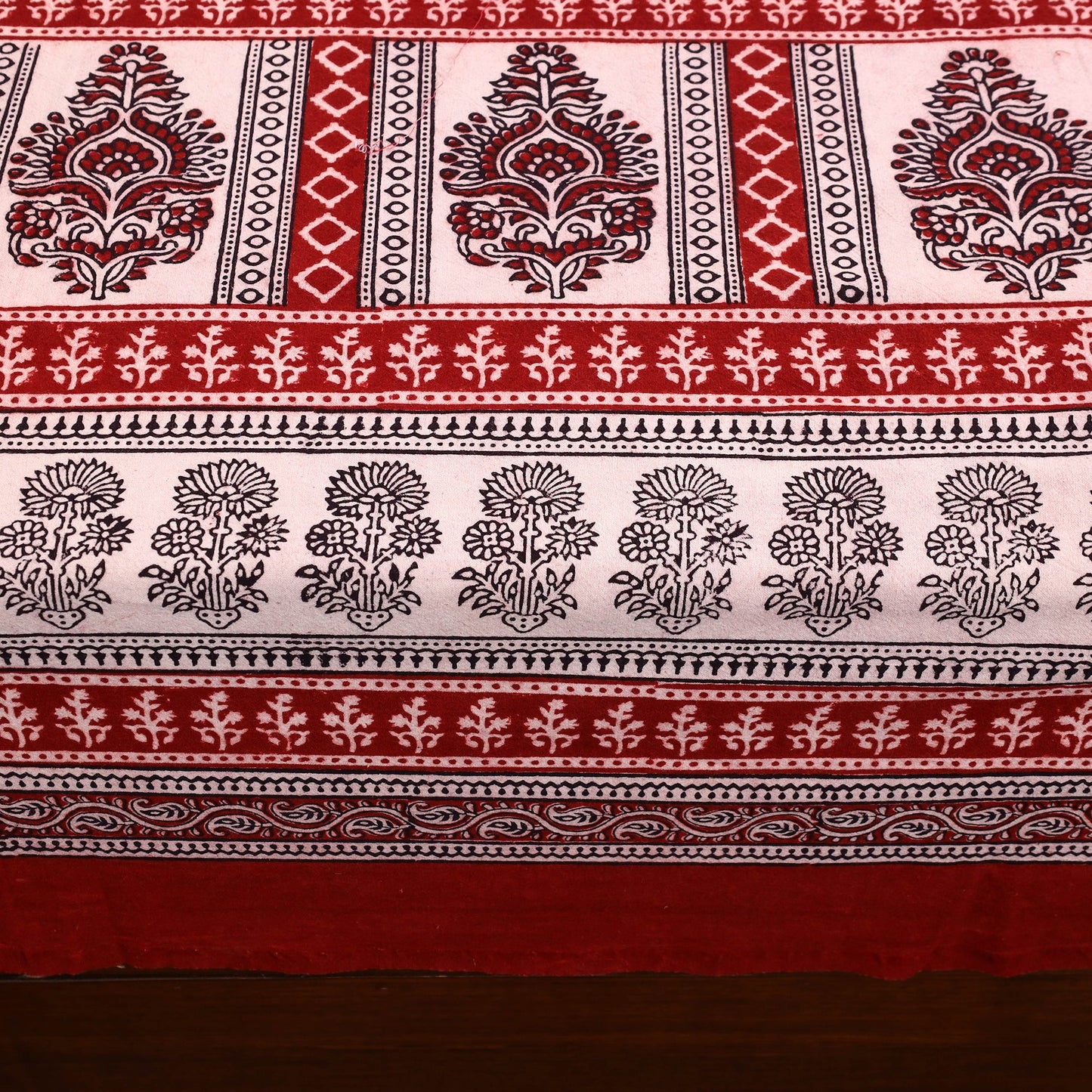 Red - cotton bagh double bedsheet with pillow covers 16