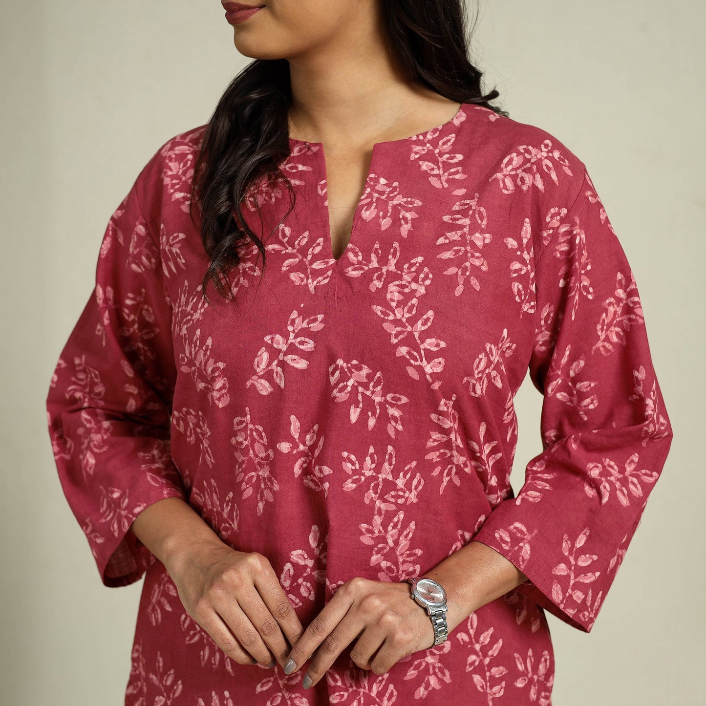 Buy Red Block Print Cotton Bagru Night Suit Set