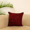 Red Cotton Batik Cushion Cover