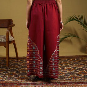 Buy Cotton Bengal Kantha Hand Embroidery Palazzo