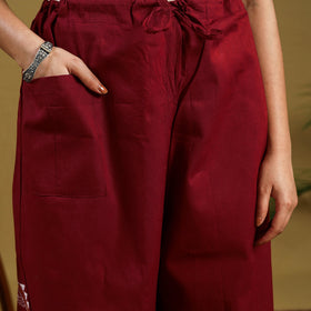 Buy Cotton Bengal Kantha Hand Embroidery Palazzo