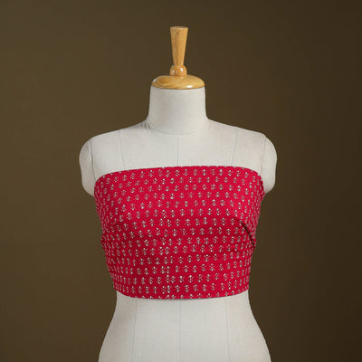 Cotton Bengal Kantha Stitch Blouse Piece 