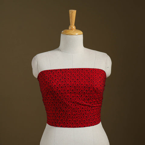 Cotton Bengal Kantha Stitch Blouse Piece 