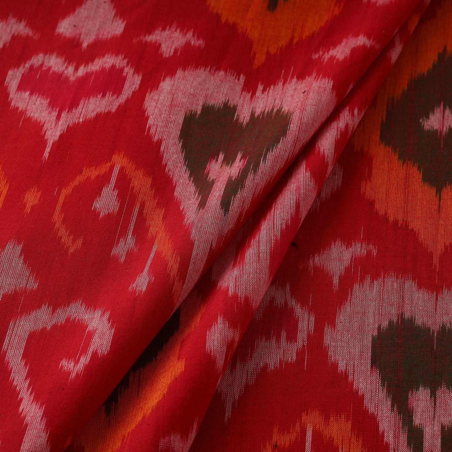 Cotton central asian pochampally ikat fabric 08