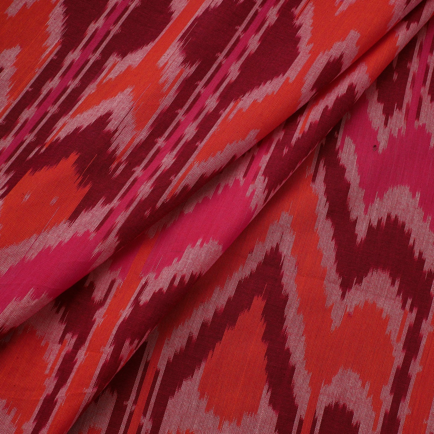 Cotton central asian pochampally ikat fabric 11