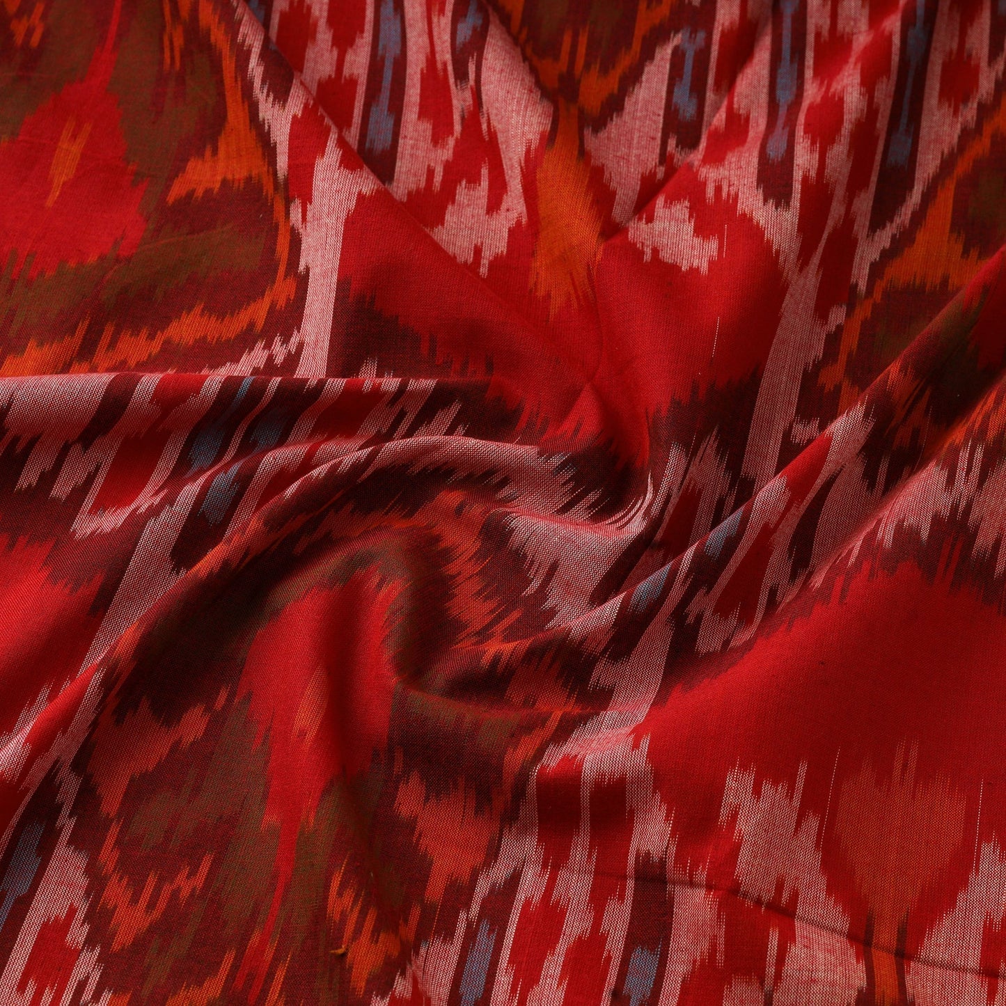 Cotton central asian pochampally ikat fabric 13