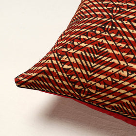 Red - cotton cushion cover (16 x 16 in) 102 - handcrafted