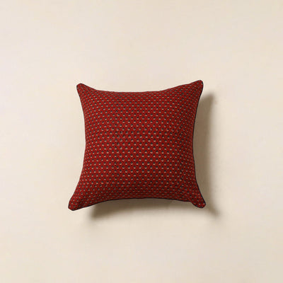 Red - cotton cushion cover 84 - handcrafted