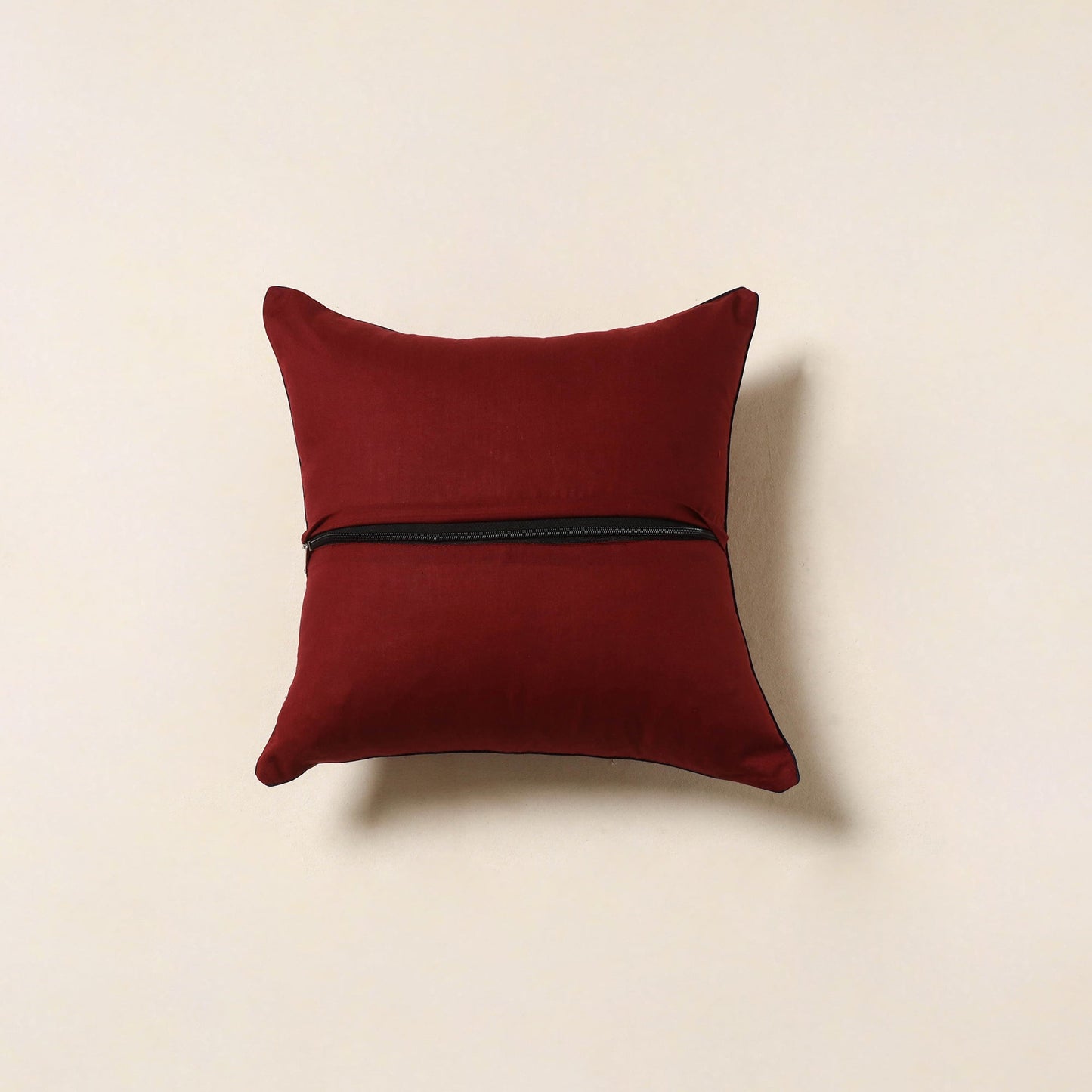 Red - cotton cushion cover 84 - handcrafted