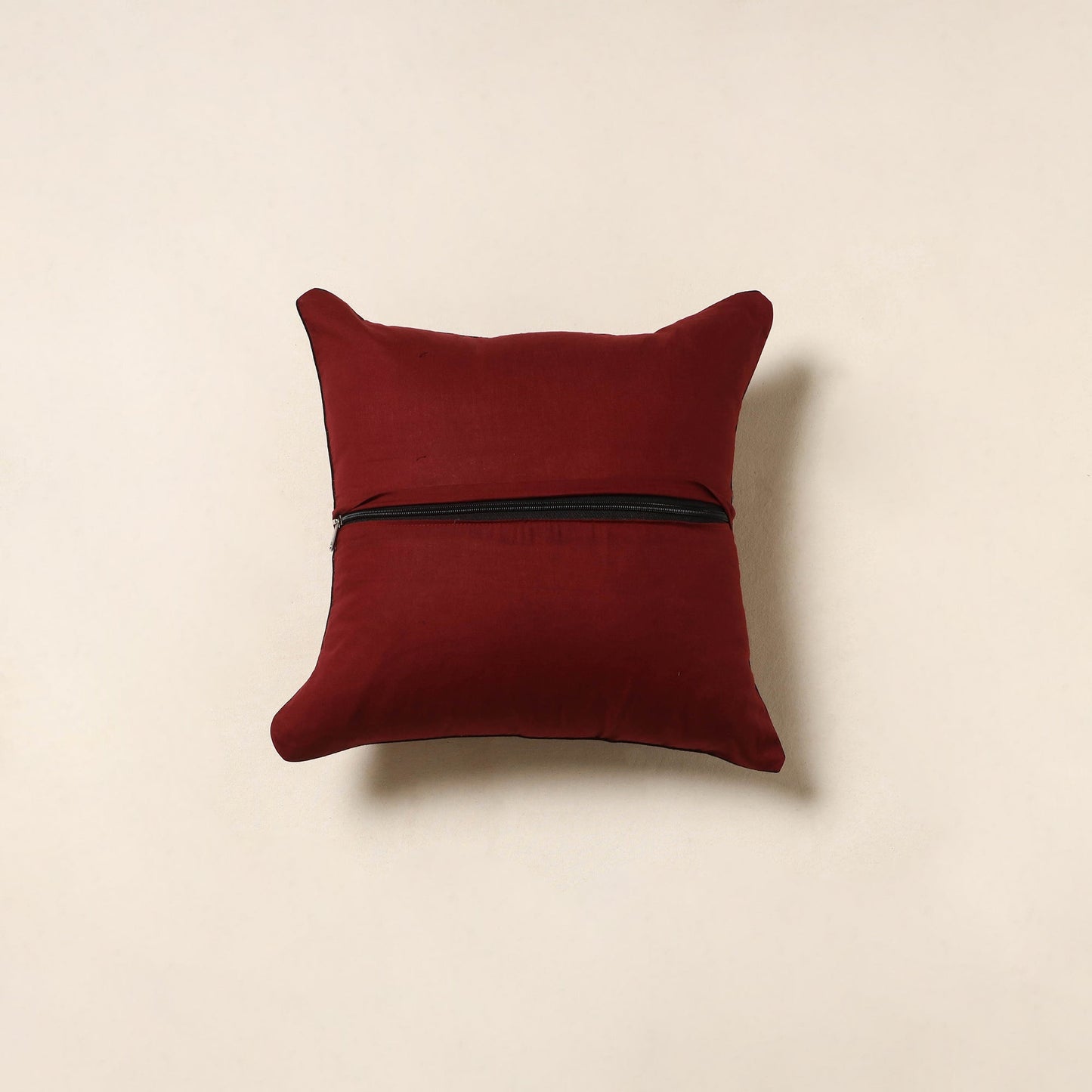 Red - cotton cushion cover 86 - handcrafted