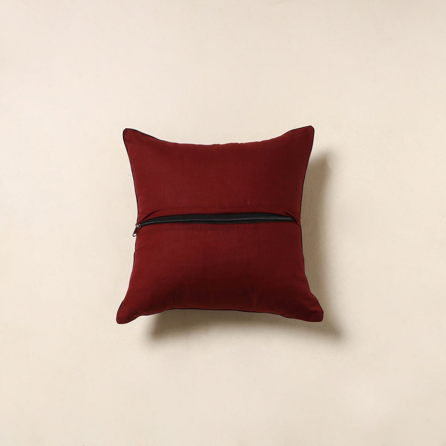 Red - cotton cushion cover 87 - handcrafted