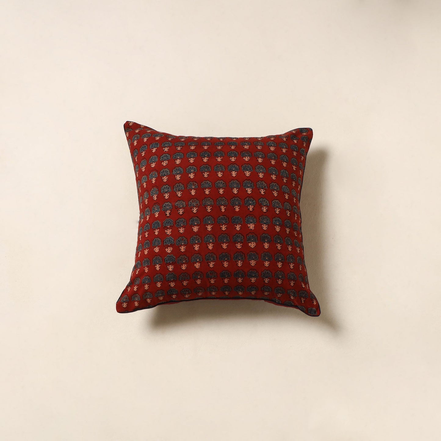 Red - cotton cushion cover 87 - handcrafted