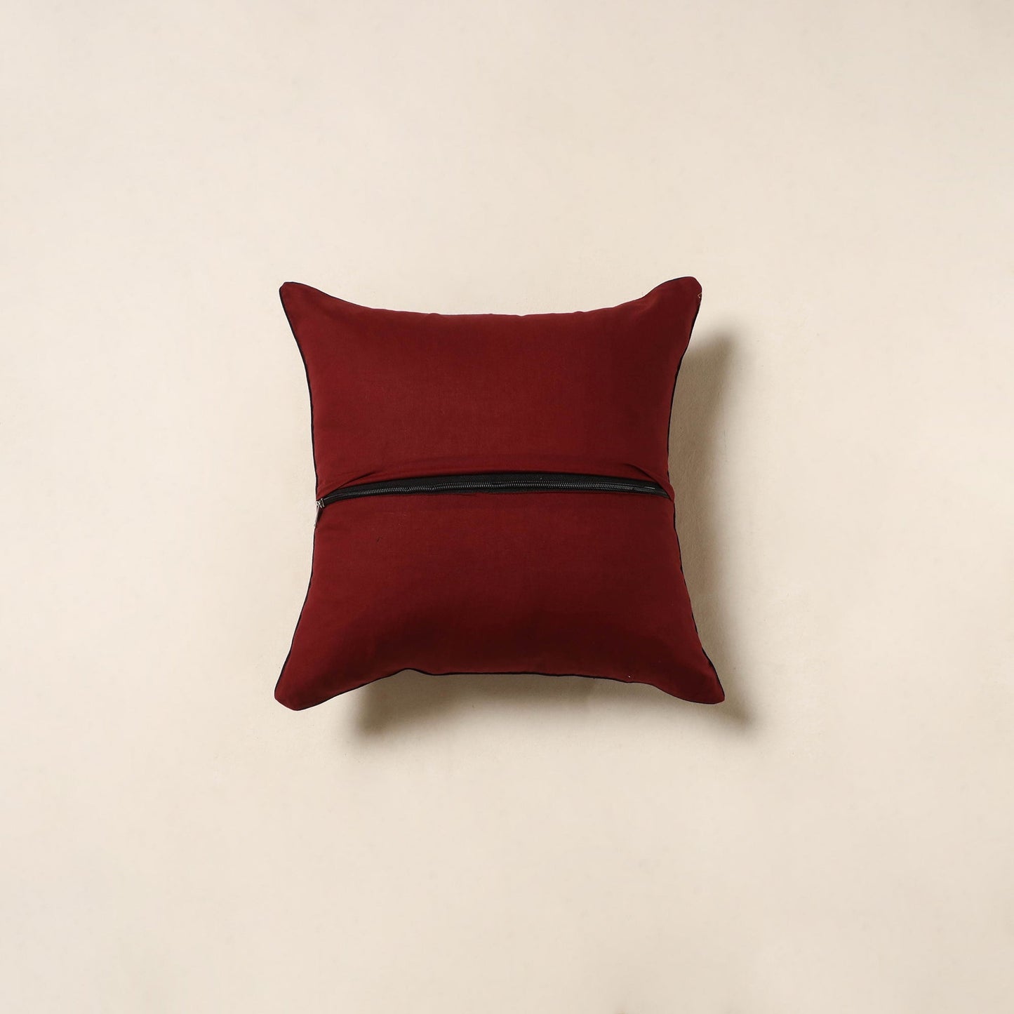 Red - cotton cushion cover 89 - handcrafted