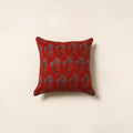 Red - cotton cushion cover 91 - handcrafted
