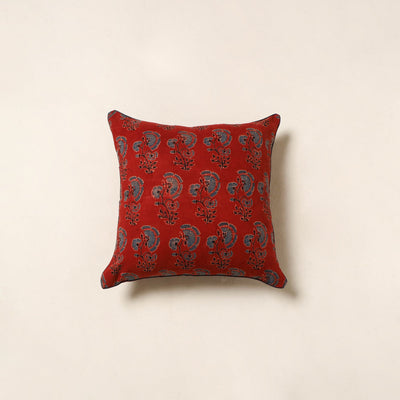 Red - cotton cushion cover 91 - handcrafted