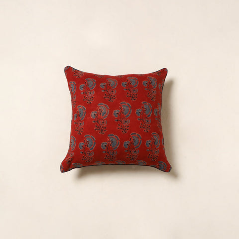 Red - cotton cushion cover 91 - handcrafted