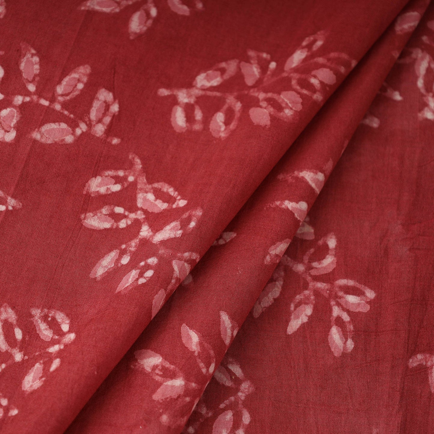 Buy Cotton Red Dabu Bagru Block Print Fabric