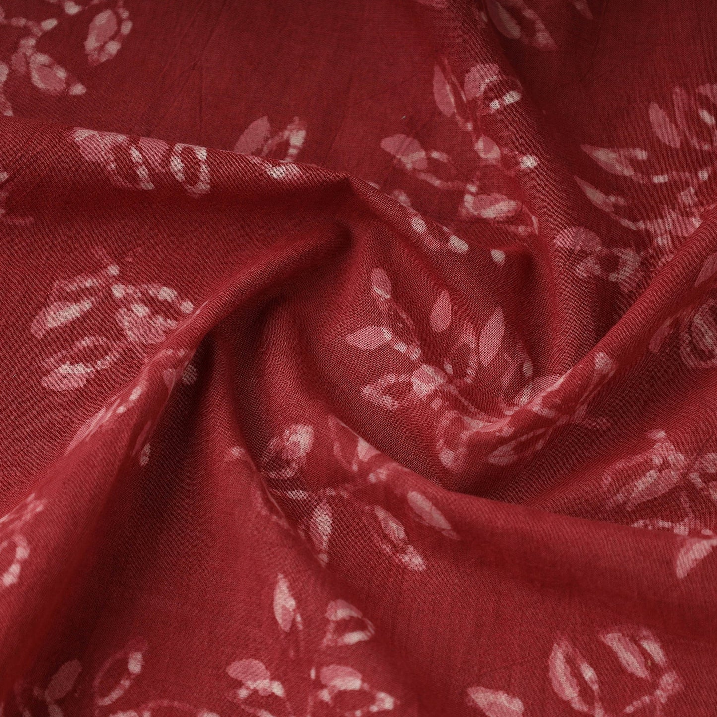 Buy Cotton Red Dabu Bagru Block Print Fabric