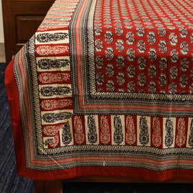 Red - cotton double bagru bed sheet set (108 x 90 in) 03