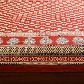 Red - cotton double bagru bed sheet set (108 x 90 in) 19