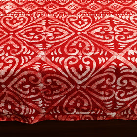 Buy Red Cotton Double Hand Batik Print Bed Sheet Set