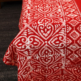 Buy Red Cotton Double Hand Batik Print Bed Sheet Set