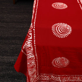 Red - cotton double hand batik bed sheet set 41