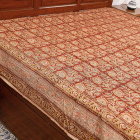 Buy Pedana Kalamkari Block Printing Cotton Double Bed Cover Online at iTokri.com