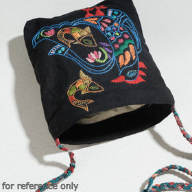 Gamcha Fabric Hand Embroidered Cotton Sling Bag 