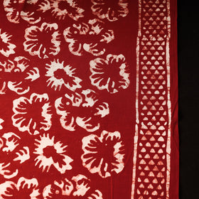 Cotton Red Hand Batik Print Fabric